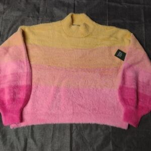 Nwt wild fable sweater size large in pink yellow and orange